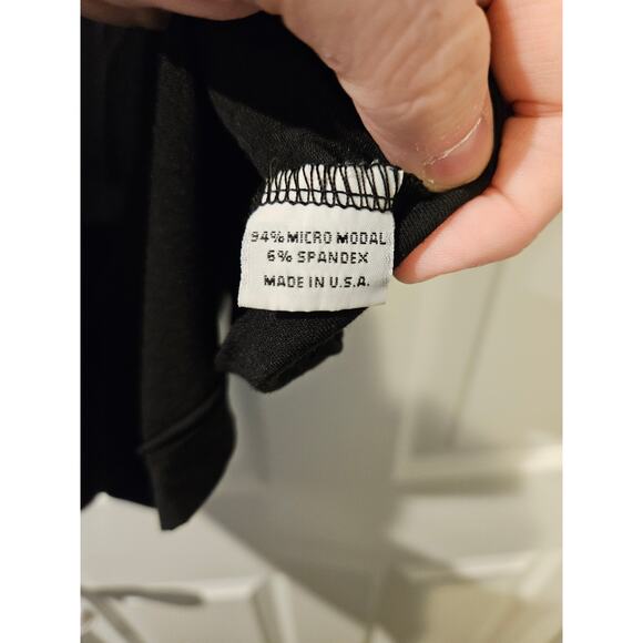 Bryn Walker‎ Black Stretch Top Women’s Small Modal 3/4 Sleeve Minimal Lagenlook - Picture 4 of 7